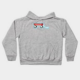 Spokane Riverfront Park Red Wagon Kids Hoodie